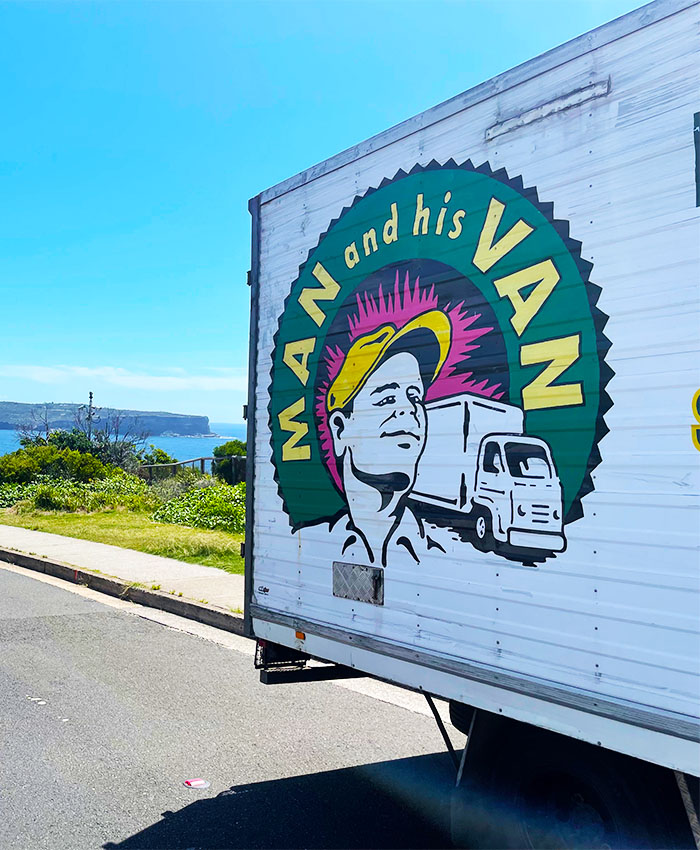 removalist truck with man and his van logo eastern suburbs