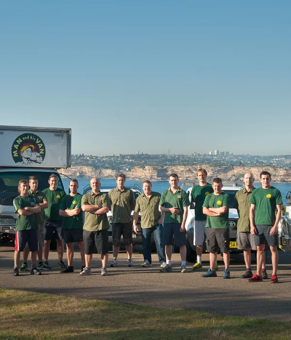 Experienced Man and His Van moving team members in Sydney, representing over 30 years of professional furniture removal experience.