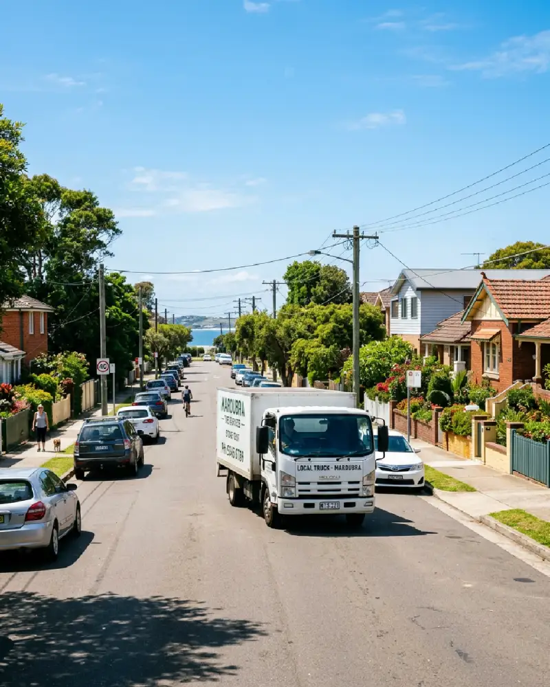 Man And His Van removalist truck completing a residential move in Maroubra Sydney