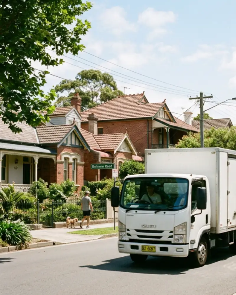 Man And His Van removalist truck completing a residential move in Randwick Sydney